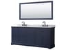 Avery 80" Dark Blue Vanity with 70" Mirror