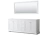 Avery 79" White Vanity with 70" Mirror