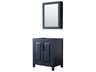 Daria 29" Dark Blue Vanity with Medicine Cabinet