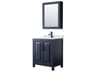 Daria 30" Dark Blue Vanity with Medicine Cabinet