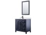 Daria 36" Dark Blue Vanity with 24" Mirror