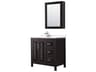 Daria 36" Dark Espresso Vanity with Medicine Cabinet