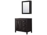 Daria 35" Dark Espresso Vanity with Medicine Cabinet