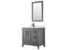 Daria 36" Dark Gray Vanity with 24" Mirror