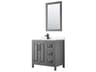 Daria 36" Dark Gray Vanity with 24" Mirror