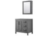 Daria 35" Dark Gray Vanity with Medicine Cabinet