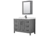 Daria 48" Dark Gray Vanity with Medicine Cabinet