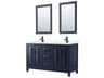 Daria 60" Dark Blue Vanity with 24" Mirror