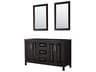 Daria 59" Dark Espresso Vanity with 24" Mirror