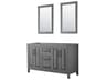 Daria 59" Dark Gray Vanity with 24" Mirror