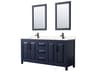 Daria 72" Dark Blue Vanity with 24" Mirror