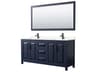 Daria 72" Dark Blue Vanity with 70" Mirror