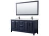 Daria 72" Dark Blue Vanity with 70" Mirror