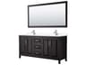 Daria 72" Dark Espresso Vanity with 70" Mirror