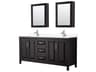 Daria 72" Dark Espresso Vanity with Medicine Cabinet