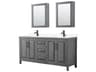 Daria 72" Dark Gray Vanity with Medicine Cabinet