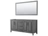 Daria 71" Dark Gray Vanity with 70" Mirror