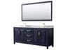 Daria 80" Dark Blue Vanity with 70" Mirror