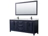 Daria 80" Dark Blue Vanity with 70" Mirror