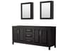 Daria 79" Dark Espresso Vanity with Medicine Cabinet