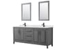 Daria 80" Dark Gray Vanity with 24" Mirror