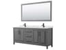 Daria 80" Dark Gray Vanity with 70" Mirror