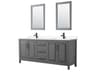 Daria 80" Dark Gray Vanity with 24" Mirror