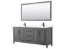 Daria 80" Dark Gray Vanity with 70" Mirror