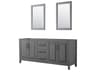 Daria 79" Dark Gray Vanity with 24" Mirror