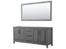 Daria 79" Dark Gray Vanity with 70" Mirror