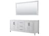 Daria 79" White Vanity with 70" Mirror