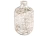 Distressed White And Taupe Vase