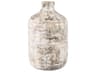 Distressed White And Taupe Vase
