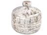Distressed White And Taupe Vase