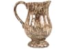 Distressed Neutral Drip Texture Pitcher Vase