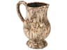 Distressed Neutral Drip Texture Pitcher Vase
