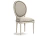 Medallion Oak Wood Gray Upholstered Armless Dining Chair