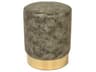 Distressed Grey Faux Leather Gray Accent Stool