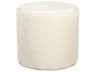 White Faux Upholstered Accent Stool