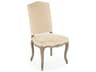 Cathy Birch Wood Beige Upholstered Armless Dining Chair