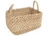 Woven Beige Brown Storage Bin Small