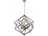 Artistry 4 Light Chandelier Matte Black Satin Brass