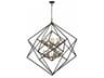 12-Light Chandelier Artistry Matte Black Harvest Brass Geometric