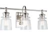 Castara 3 Light Vanity Light in Polished Nickel Modern Design
