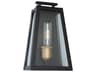Charleston Outdoor Wall Mount Light in Black and Vintage Gold