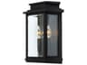 Outdoor Wall Light Freemont 2-Light Black Clear Glass