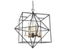 8-Light Chandelier Roxton Matte Black and Harvest Brass