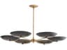 Griffith 6-Light Chandelier in Antique Brass and Bronze