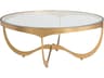 Metal Designs Sophie Round Glass Gold Leaf Cocktail Table