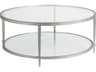 Metal Designs Claret Round Glass Argento Cocktail Table